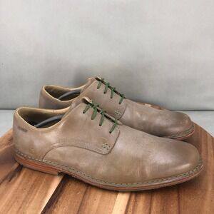 Sebago Salem Taupe Waxy Leather Dress Shoes Mens Size 12 D Oxford Lace Up